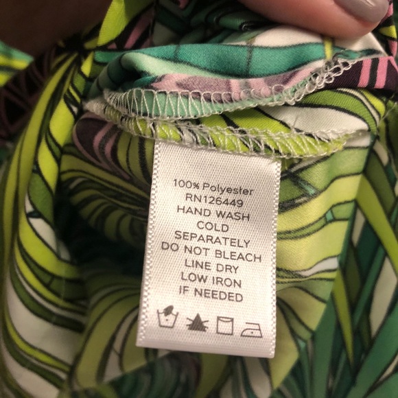 Gypsy by Mara Hoffman Tropical Leaf Tunic Sz Large - Picture 7 of 7